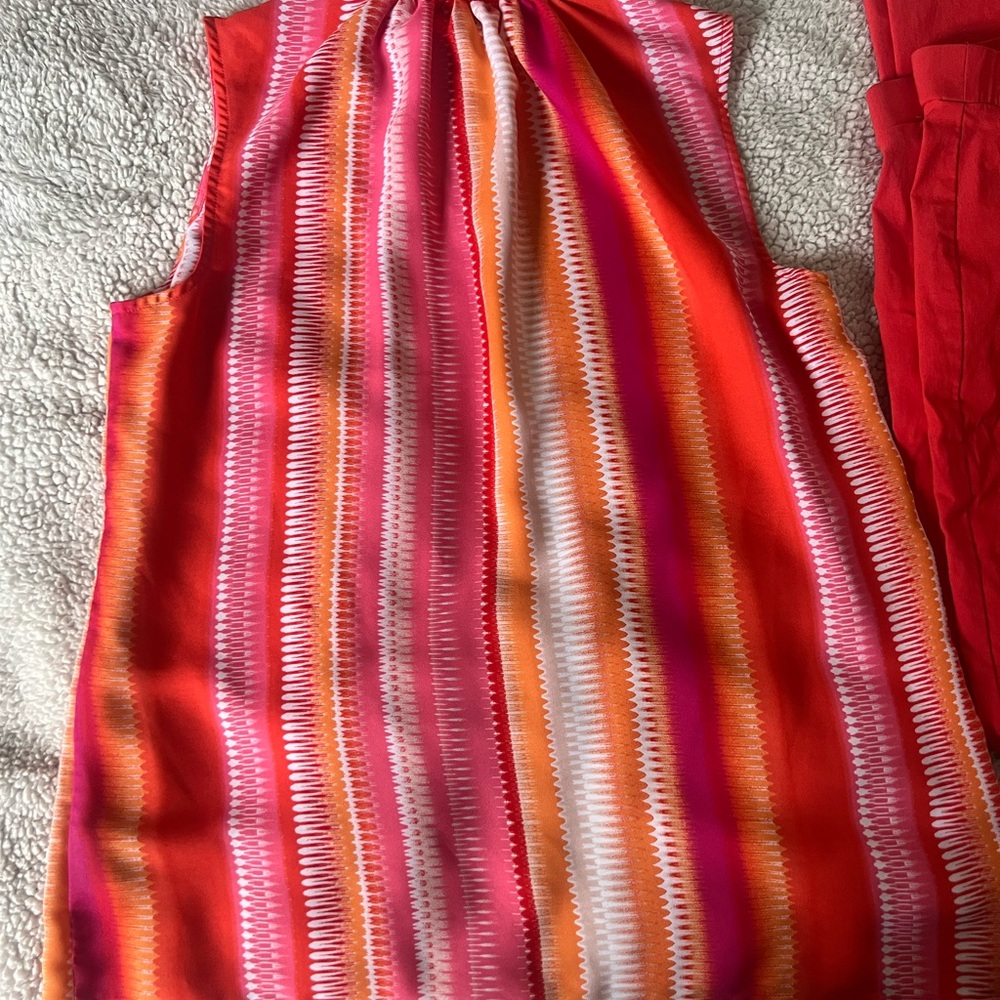Vibrant Striped Sleeveless Top